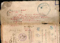 India Fiscal KEd Rs.200+100, KGV Rs.50+20+8As Special Adhesive Stamp on Document