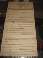 India Fiscal Baroda State Rs. 30 Linen Cloth Stamp Paper Type 10 KM 133 RARE