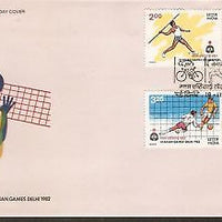 India 1982 Asian Games Football Phila-908-11 FDC