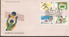 India 1982 Asian Games Football Phila-908-11 FDC