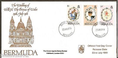 Bermuda 1981 Lady Diana Royal Wedding Prince Charls FDC # 7421