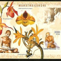 Guinea Bissau 2006 Mahatma Gandhi of India Orchids IMPERF M/s MNH