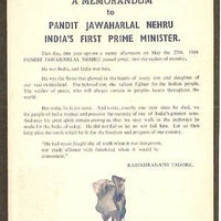 India 1965 Jawahar Lal Nehru farewell Pose Max Card RARE  # 607-11