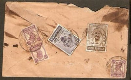 India 1949 1½+3½As Mahatma Gandhi on Madras Regd VP Commercial Cover RARE