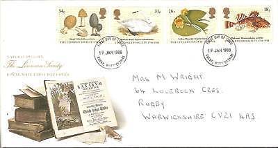 Great Britain 1988 The Linnean Society 4v FDC # 18198A
