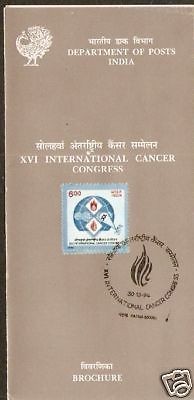 India 1994 International Cancer Congress Health Phila-1418 Cancelled Folder