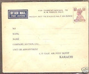 India 8As KGVI H.M.Forces only Postal Stationery Env