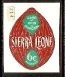 Sierra Leone 6c Odd Shaped Palm Kernel Die Cut Self Adh