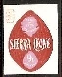 Sierra Leone 9c Odd Shaped Palm Kernel Die Cut Self Adhesive # 1238