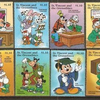 St. Vincent 1996 Disney Mickey Donald Cartoon Education MNH # 2714