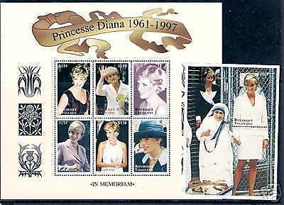 Togo 1998 Diana & Mother Teresa 3 Sheetlet+3 M/s MNH