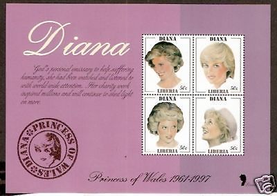 Liberia 1998 $2.00 Lady Diana Princess of Wales M/s MNH # 9337