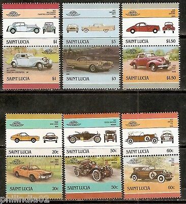 St. Lucia 1985 Motor Cars Automobile Transport 12v MNH