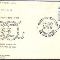 India 1970 Girl Guide Movement Phila-528 99 APO Can FDC