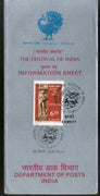 India 1987 Festival of India in USSR Sculpture Phila-1084 Cancelled Folder