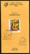 India 2002 Children's Day Painting Phila-1933 Cancelled Folder