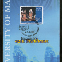 India 2006 University of Madras Phila-2200 Cancelled Folder