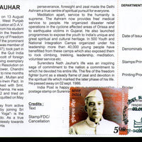 India 2011 Surendra Nath Jauhar Phila-2717 Cancelled Folder