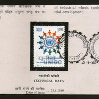 India 1980 UNIDO General Conference Phila-804 Cancelled Folder