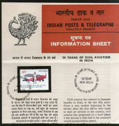 India 1982 50 Years of Civil Aviation Phila-901 Cancelled Folder