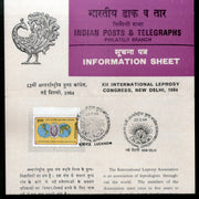 India 1984 Leprosy Congress  Phila-965 Canc Folder
