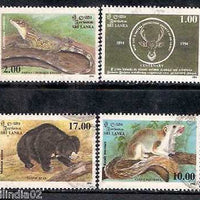 Sri Lanka 1994 Bear Lizard Squirrel Reptile Sc 1109-12 Used Set # 1825