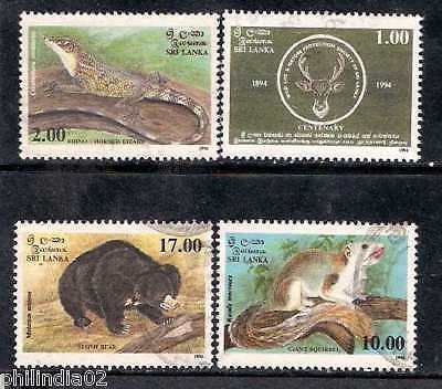 Sri Lanka 1994 Bear Lizard Squirrel Reptile Sc 1109-12 Used Set # 1825