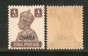 India CHAMBA State KG VI 4As Postage Stamp SG 116 / Sc 97 Cat. £20 MNH - Phil India Stamps