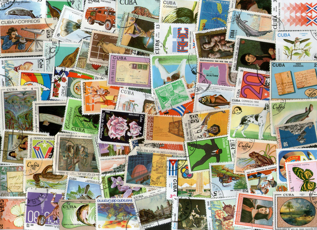 Cuba 70 Diff. Used Stamps on Olympic Painting Birds Animal Dog Cats Flowers Fish - Phil India Stamps