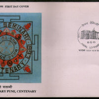 India 1993 Centenary Papal Seminary Pune Coat of Arms Phila-1392 FDC