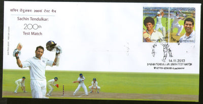 India 2013 Sachin Tendulkar Cricket Player Sports 2v FDC