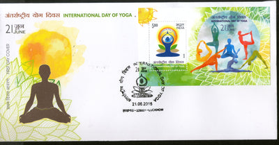 India 2015 International Day of Yoga Fitness Health Phila 2991 M/s on FDC