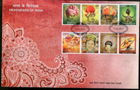India 2017 Headgears of India Regional Caps Costume Culture 2 FDCs + Blank Folder - Phil India Stamps
