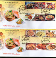 India 2017 Indian Cuisine Regional Festival Foods Meals 24v Se-Tenant FDCs