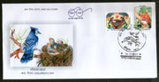 India 2017 Children's Day Paintings Nest Egg Birds Parrot Wildlife 2v FDC - Phil India Stamps