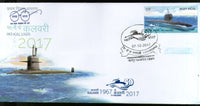 India 2017 INS Kalvari Submarine Arm Indian Navy Ship Transport 1v FDC - Phil India Stamps