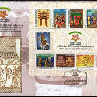 India 2018 Ramayana of ASEAN Countries Hindu Mythology Religion Paintings M/s on FDC