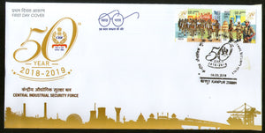 India 2018 Central Industrial Security Force Military Police 2v Setenant FDC - Phil India Stamps