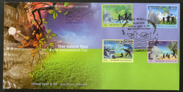 India 2018 World Environment Day Beat Plastic Pollution Nature Health Yoga FDC - Phil India Stamps
