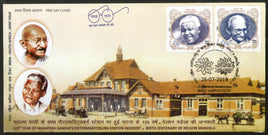 India 2018 South Africa Joints Issue Mahatma Gandhi Nelson Mandela Nobel 2v FDC