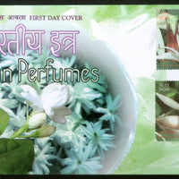 India 2019 Indian Perfumes Agarwood Orange Blossom Flower Fragrance Stamps 4v FDC