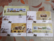 India 2019 Indians in 1st World War Battle Field Memorials Aviation Military Set of 4 M/s FDCs