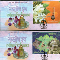 India 2019 Indian Perfumes Agarwood Orange Blossom Flower Fragrance Stamps M/s FDCs