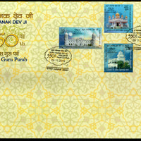 India 2019 Guru Nanak Dev Ji 550th Birth Anniv Gurudwara Sikhism 5v FDC
