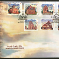 India 2020 Terracotta Temples Architecture Hindu Mythology 7v FDC