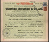 India 1950's Chinubhai Naranbhai & co. Share Certificate with Revenue Stamp # FA-21 - Phil India Stamps