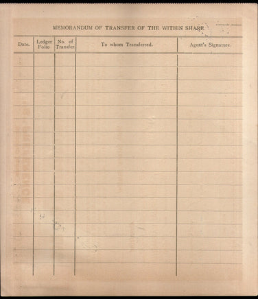 India 1950's Chinubhai Naranbhai & co. Share Certificate with Revenue Stamp # FA-21 - Phil India Stamps