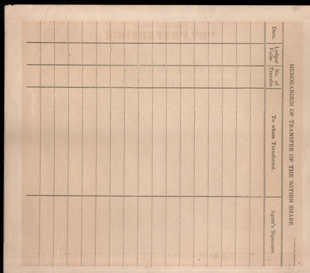 India 1950's Chinubhai Naranbhai & co. Preferance Share Certificate 2nd Issue # FA05 - Phil India Stamps