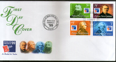 Papua New Guinea 1999 Historical French Man Sc 970-73 4v FDC # 108