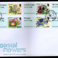 Jersey 2020 Coastal Flowers Post & Go Stamps Flora 6v FDC # 118